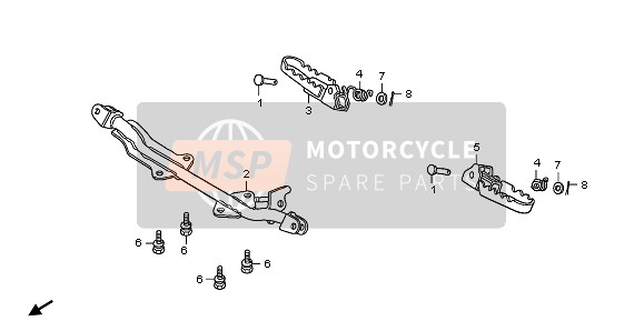 Honda CRF70F 2011 FUSSRASTE für ein 2011 Honda CRF70F