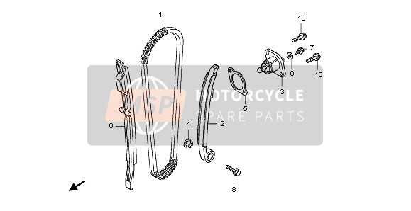 Honda CRF250R 2011 STEUERKETTE & SPANNER für ein 2011 Honda CRF250R