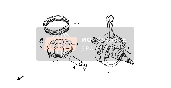 Honda CRF250R 2011 CRANKSHAFT for a 2011 Honda CRF250R