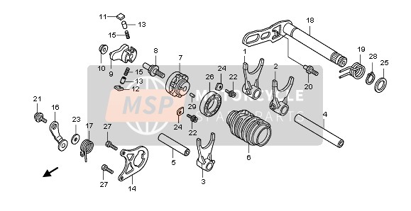 Honda CRF250R 2011 GEARSHIFT DRUM for a 2011 Honda CRF250R