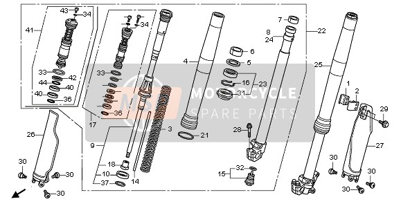 Honda CRF250R 2011 FRONT FORK for a 2011 Honda CRF250R