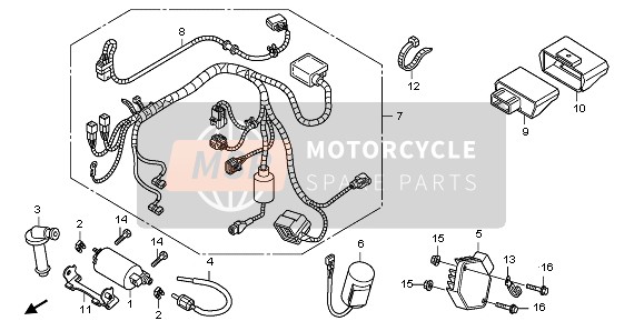 Honda CRF250R 2011 WIRE HARNESS for a 2011 Honda CRF250R