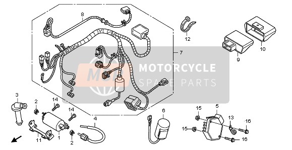 Honda CRF250R 2011 KABELBAUM für ein 2011 Honda CRF250R