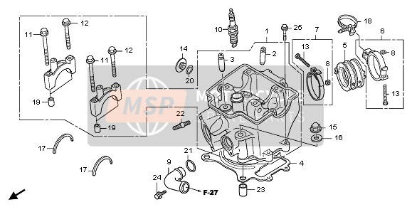 Honda CRF250X 2011 Culasse pour un 2011 Honda CRF250X