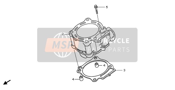 Honda CRF250X 2011 Cilindro para un 2011 Honda CRF250X