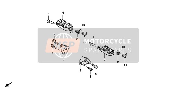 Honda CRF250X 2011 STEP for a 2011 Honda CRF250X