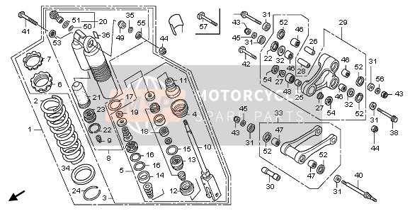 Honda CRF250X 2011 Cuscino posteriore per un 2011 Honda CRF250X