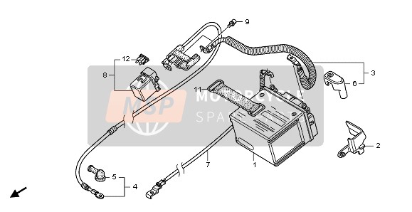 Honda CRF250X 2011 Batteria per un 2011 Honda CRF250X