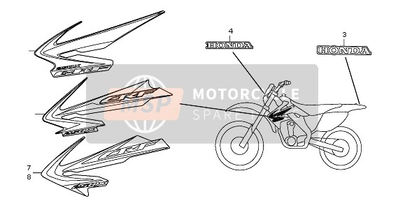 86192KSCU40ZA, Marque De Buse De Radiate, Honda, 1