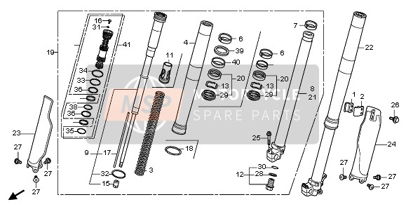 51450MENA51, Bolt Assy., Fr. Fork, Honda, 0