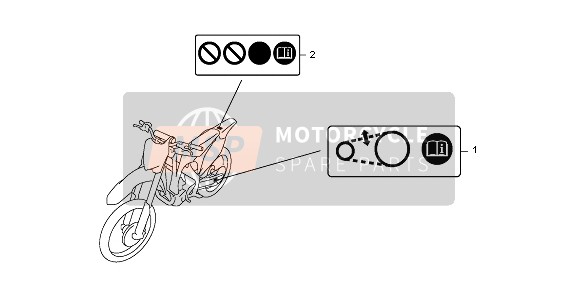 Honda CRF450R 2011 CAUTION LABEL for a 2011 Honda CRF450R