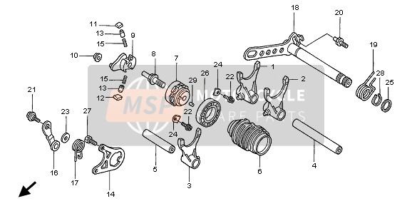 Honda CRF450X 2011 IngranaggioShift Drum per un 2011 Honda CRF450X