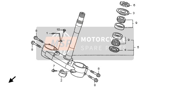 Honda CRF450X 2011 GABELBRÜCKE für ein 2011 Honda CRF450X