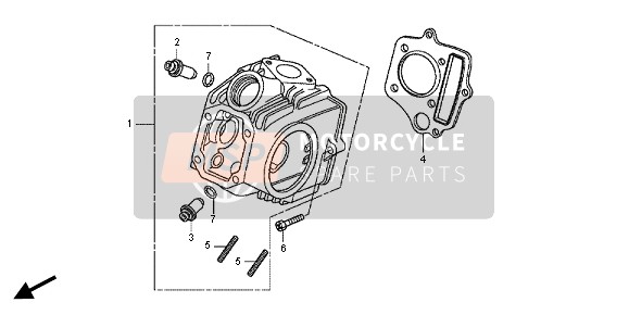 Honda CRF70F 2012 ZYLINDERKOPF für ein 2012 Honda CRF70F