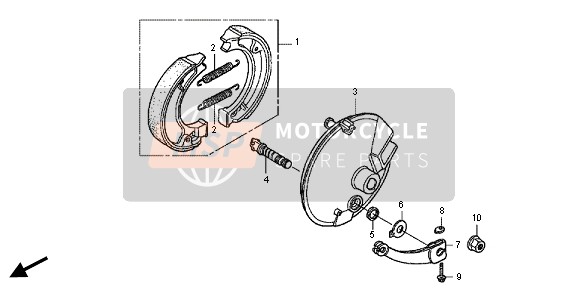 Honda CRF70F 2012 Panel de freno delantero para un 2012 Honda CRF70F