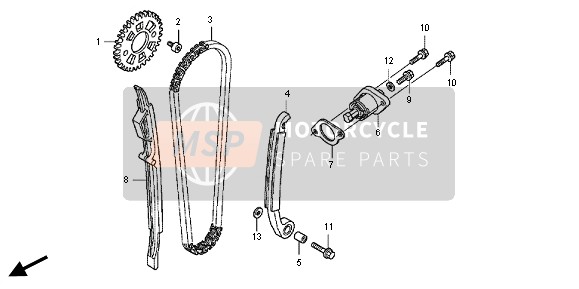 Honda CRF150R-SW 2012 STEUERKETTE & SPANNER für ein 2012 Honda CRF150R-SW