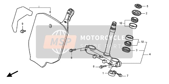 Honda CRF150RB-LW 2012 T-Stuk voor een 2012 Honda CRF150RB-LW