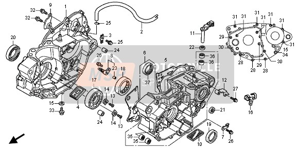 Honda CRF250R 2012 Carter pour un 2012 Honda CRF250R