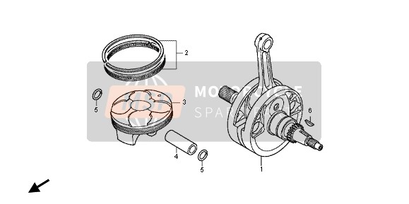 Honda CRF250R 2012 CRANKSHAFT for a 2012 Honda CRF250R