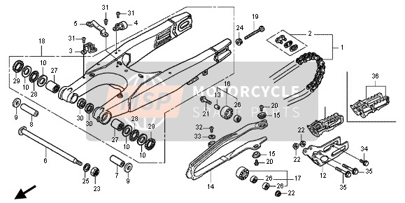 Honda CRF250R 2012 Bras oscillant pour un 2012 Honda CRF250R