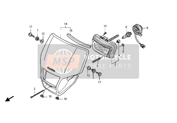 Honda CRF250X 2012 Faro per un 2012 Honda CRF250X