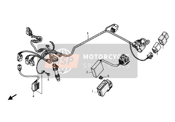 Honda CRF250X 2012 WIRE HARNESS for a 2012 Honda CRF250X