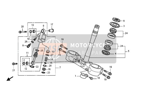 Honda CRF450R 2012 GABELBRÜCKE für ein 2012 Honda CRF450R