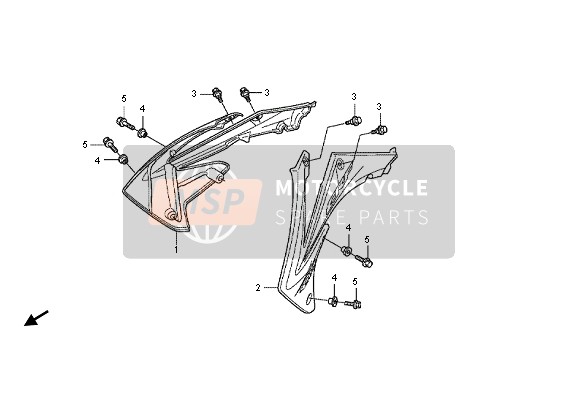 Honda CRF450R 2012 Radiator scherm voor een 2012 Honda CRF450R