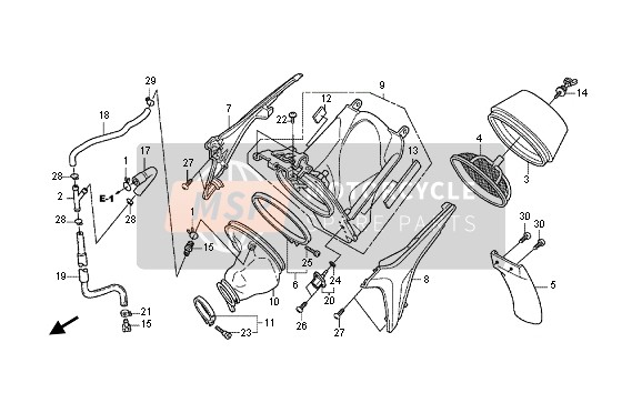 Honda CRF450R 2012 Purificateur d'air pour un 2012 Honda CRF450R