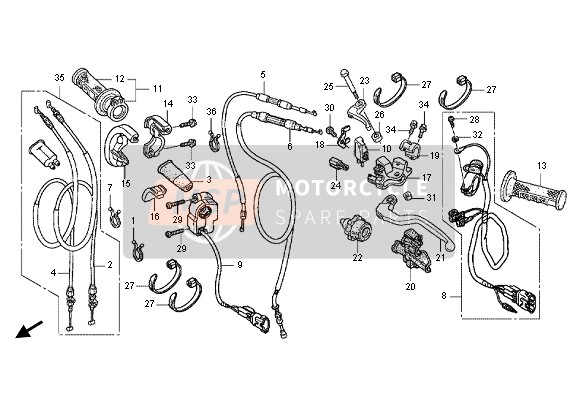 HANDLE LEVER & SWITCH & CABLE