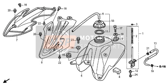 Honda CRF50F 2013 FUEL TANK for a 2013 Honda CRF50F