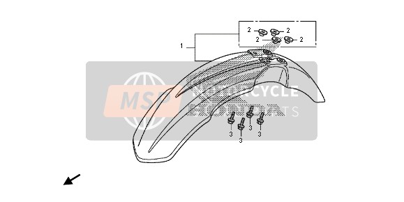 Honda CRF150RB-LW 2013 Voorspatbord voor een 2013 Honda CRF150RB-LW