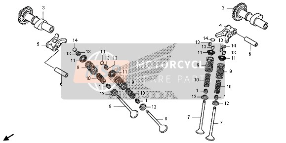 Honda CRF250L 2013 Árbol De Levas & Válvula para un 2013 Honda CRF250L