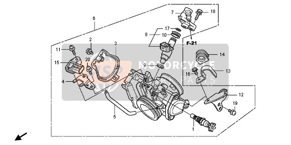 16400KRNA71, Ass. Corpo Farfalla (GQ28, Honda, 0