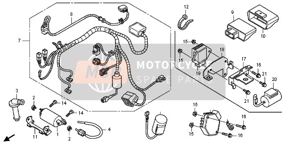 Honda CRF250R 2013 WIRE HARNESS for a 2013 Honda CRF250R