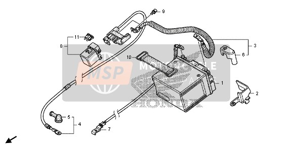 Honda CRF250X 2013 BATTERY for a 2013 Honda CRF250X