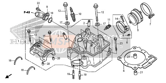 Honda CRF450R 2013 Culasse pour un 2013 Honda CRF450R