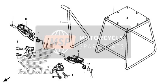 Honda CRF450R 2013 Étape & Supporter pour un 2013 Honda CRF450R