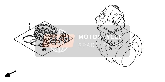 Honda CRF150RB-LW 2012 EOP-1 Pakkingset A voor een 2012 Honda CRF150RB-LW