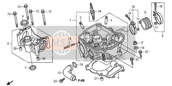 Honda CRF150RB-LW 2013 CYLINDER HEAD for a 2013 Honda CRF150RB-LW