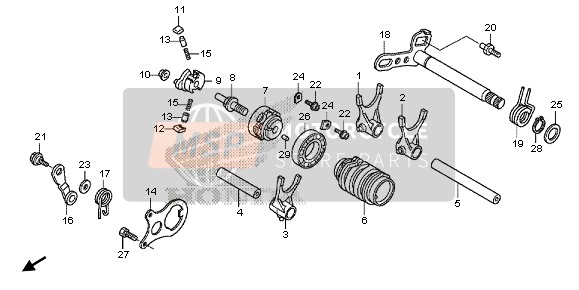 Honda CRF150RB-LW 2013 UitrustingSchakelwals voor een 2013 Honda CRF150RB-LW