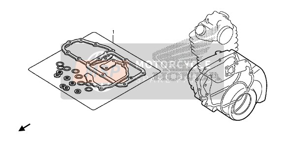 Honda CRF150RB-LW 2013 EOP-2 Pakkingset B voor een 2013 Honda CRF150RB-LW