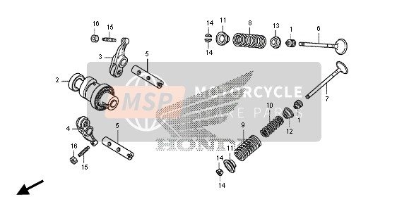 Honda CRF110F 2014 Arbre À Cames & Soupape pour un 2014 Honda CRF110F