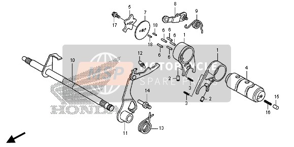 Honda CRF110F 2014 SCHALTTROMMEL für ein 2014 Honda CRF110F