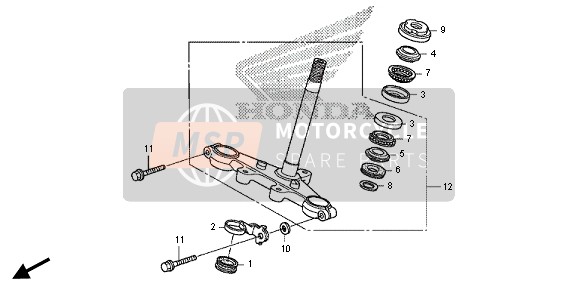 Honda CRF110F 2014 STEERING STEM for a 2014 Honda CRF110F