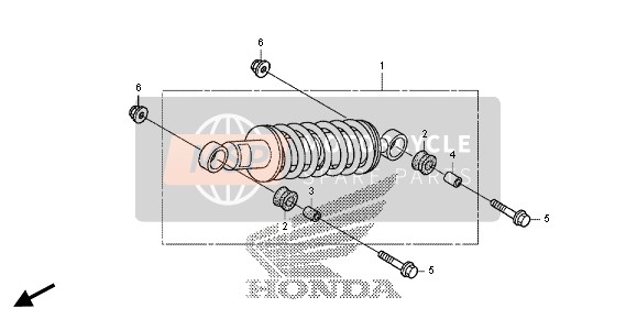 Honda CRF110F 2014 FEDERBEIN HINTEN für ein 2014 Honda CRF110F