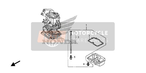 Honda CRF150RB-LW 2014 Carburateur O.P. Kit voor een 2014 Honda CRF150RB-LW