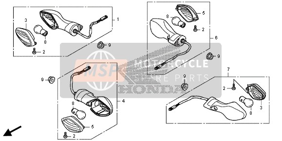 Honda CRF250M 2014 BLINKER für ein 2014 Honda CRF250M