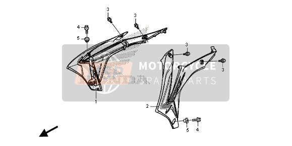 19071KRNA80ZA, Shroud Set, R. Radiator (Wl) *TYPE1*(TYPE1), Honda, 0