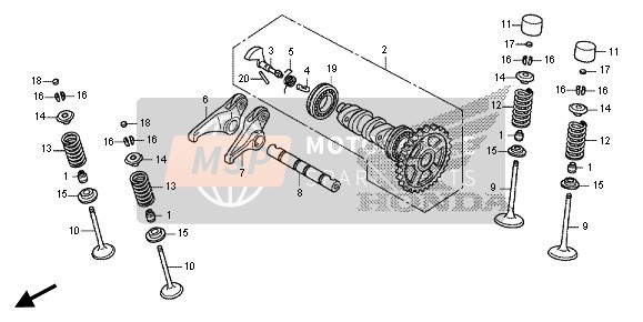 Honda CRF450R 2014 CAMSHAFT & VALVE for a 2014 Honda CRF450R